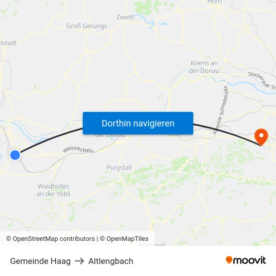 Gemeinde Haag to Altlengbach map