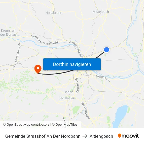 Gemeinde Strasshof An Der Nordbahn to Altlengbach map