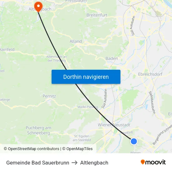 Gemeinde Bad Sauerbrunn to Altlengbach map