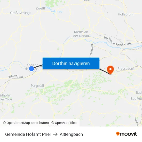 Gemeinde Hofamt Priel to Altlengbach map