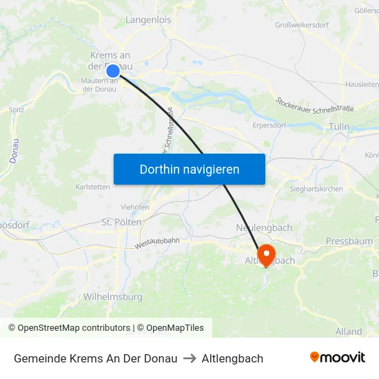 Gemeinde Krems An Der Donau to Altlengbach map