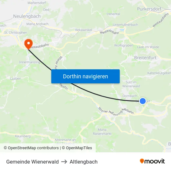 Gemeinde Wienerwald to Altlengbach map