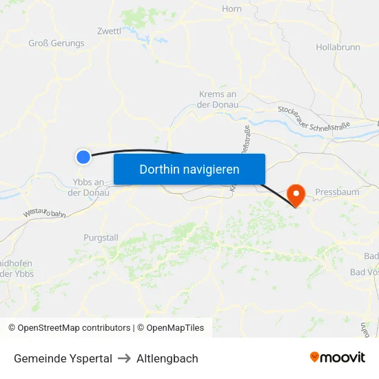 Gemeinde Yspertal to Altlengbach map
