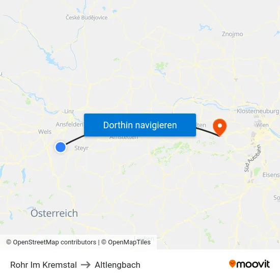 Rohr Im Kremstal to Altlengbach map