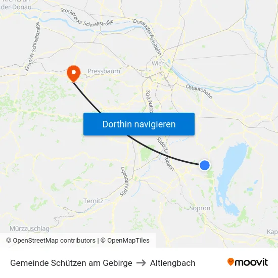 Gemeinde Schützen am Gebirge to Altlengbach map