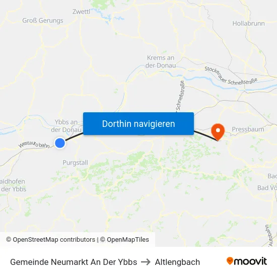 Gemeinde Neumarkt An Der Ybbs to Altlengbach map