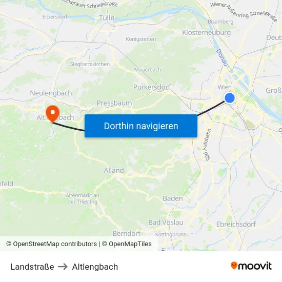 Landstraße to Altlengbach map
