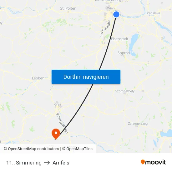 11., Simmering to Arnfels map