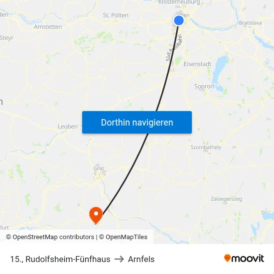 15., Rudolfsheim-Fünfhaus to Arnfels map