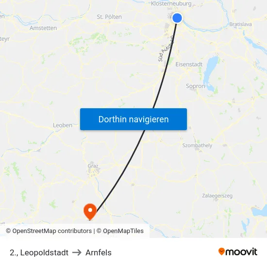 2., Leopoldstadt to Arnfels map