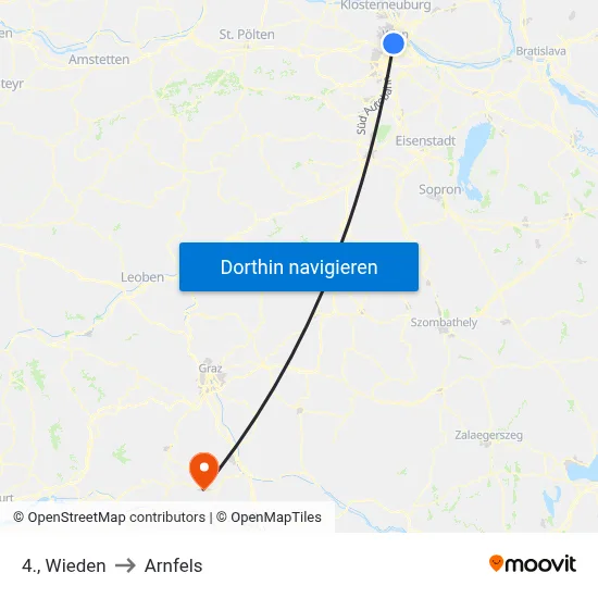 4., Wieden to Arnfels map
