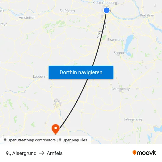9., Alsergrund to Arnfels map