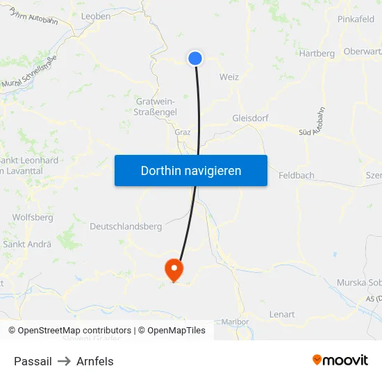 Passail to Arnfels map