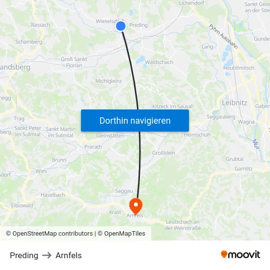 Preding to Arnfels map