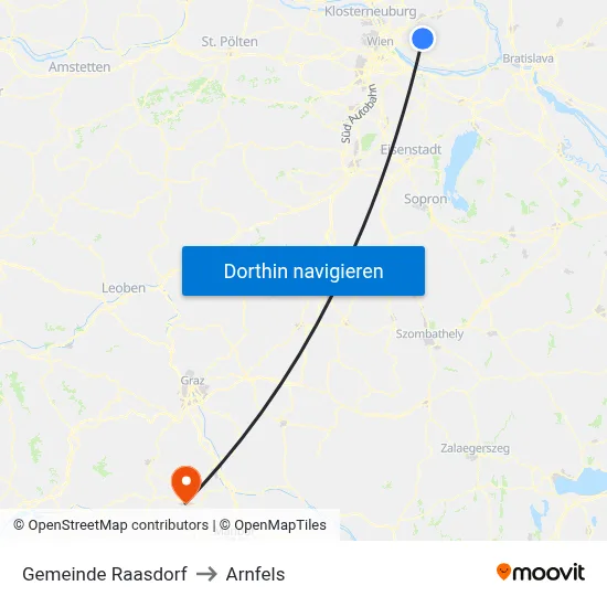 Gemeinde Raasdorf to Arnfels map