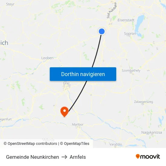 Gemeinde Neunkirchen to Arnfels map