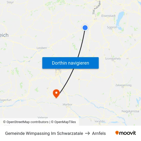 Gemeinde Wimpassing Im Schwarzatale to Arnfels map
