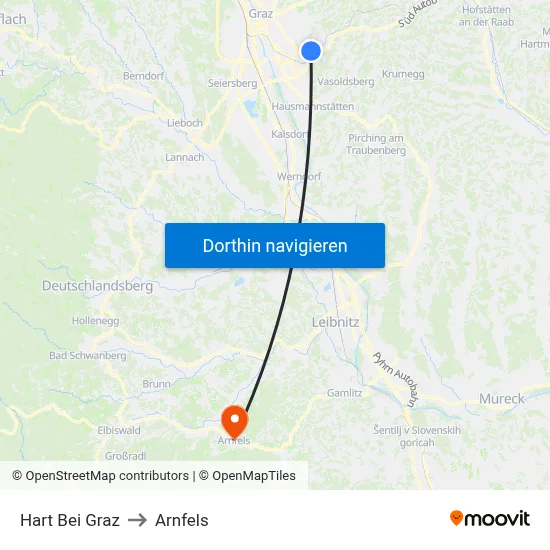 Hart Bei Graz to Arnfels map
