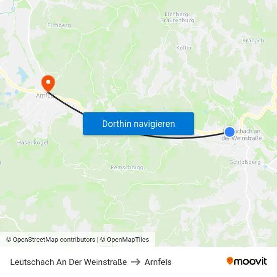 Leutschach An Der Weinstraße to Arnfels map