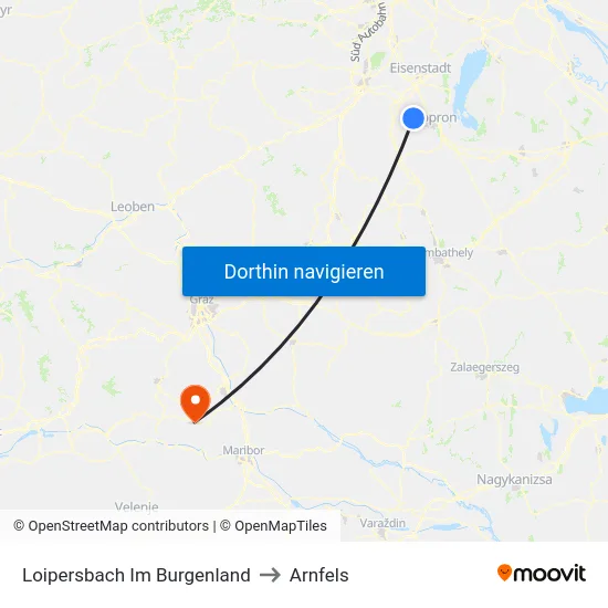 Loipersbach Im Burgenland to Arnfels map