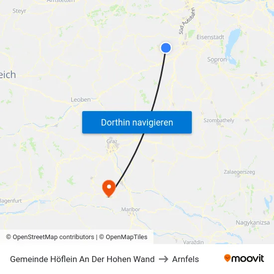 Gemeinde Höflein An Der Hohen Wand to Arnfels map