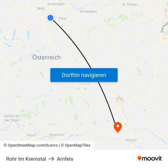 Rohr Im Kremstal to Arnfels map