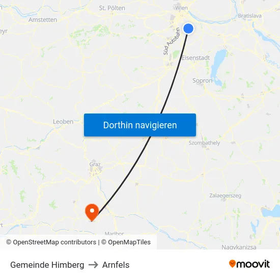 Gemeinde Himberg to Arnfels map