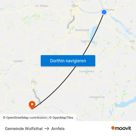 Gemeinde Wolfsthal to Arnfels map