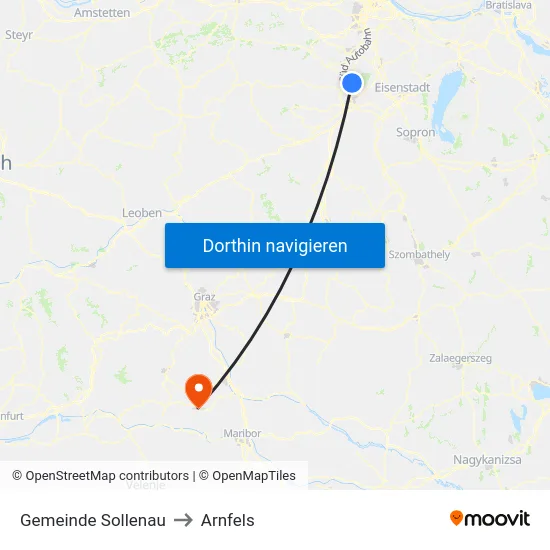 Gemeinde Sollenau to Arnfels map