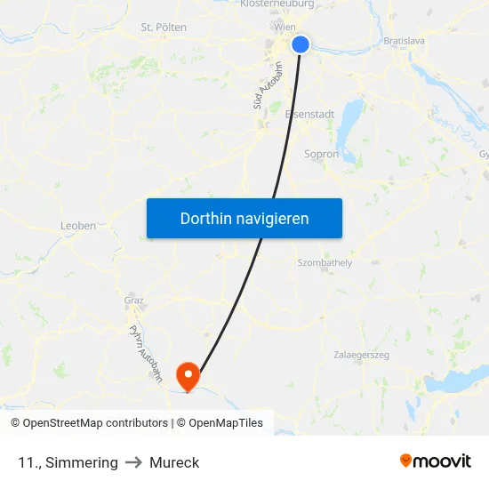 11., Simmering to Mureck map