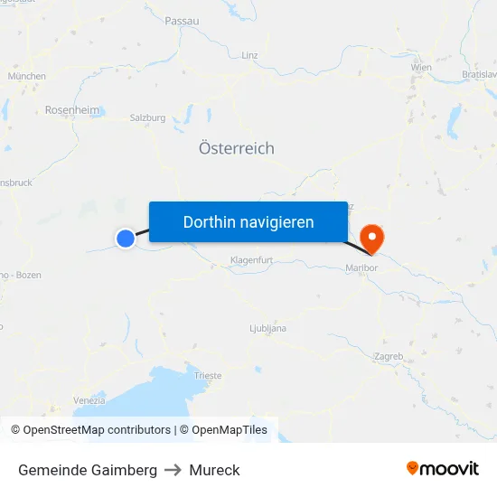 Gemeinde Gaimberg to Mureck map