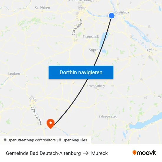 Gemeinde Bad Deutsch-Altenburg to Mureck map