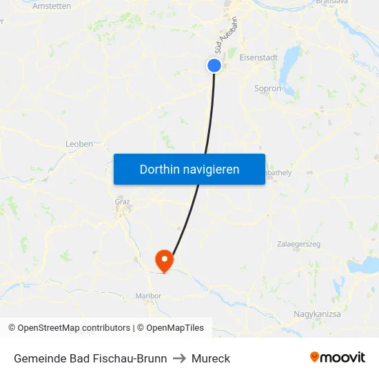 Gemeinde Bad Fischau-Brunn to Mureck map