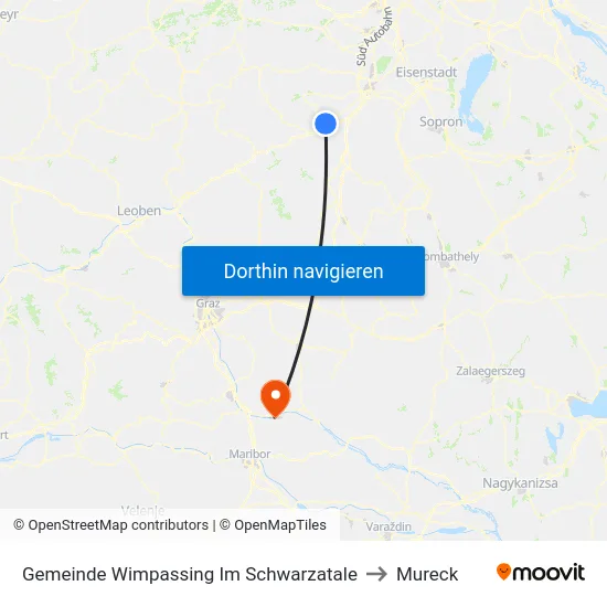 Gemeinde Wimpassing Im Schwarzatale to Mureck map