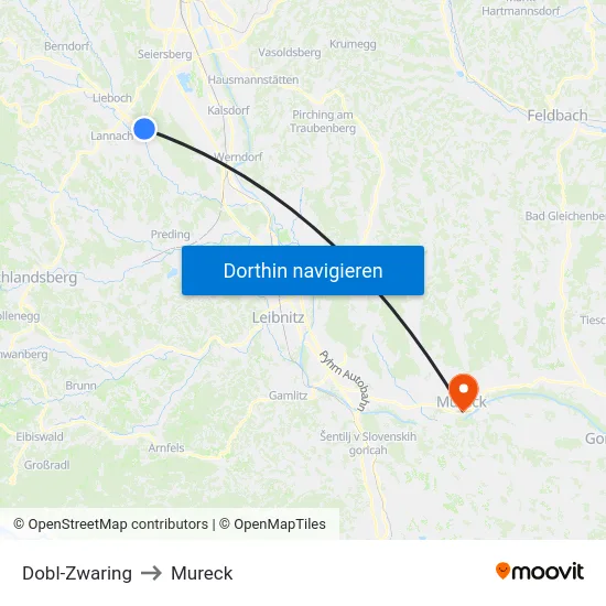 Dobl-Zwaring to Mureck map