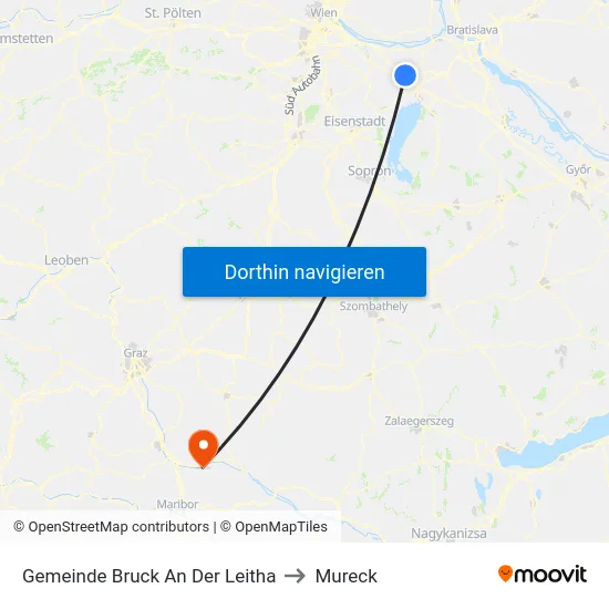 Gemeinde Bruck An Der Leitha to Mureck map