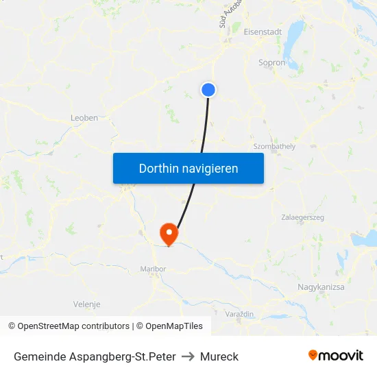 Gemeinde Aspangberg-St.Peter to Mureck map