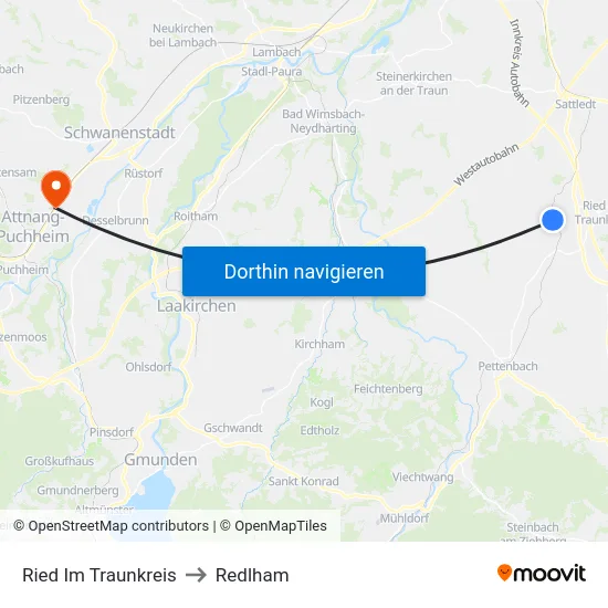 Ried Im Traunkreis to Redlham map
