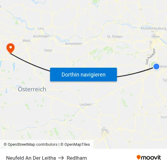 Neufeld An Der Leitha to Redlham map