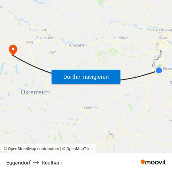 Eggendorf to Redlham map