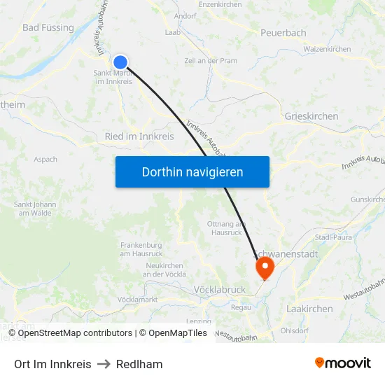 Ort Im Innkreis to Redlham map
