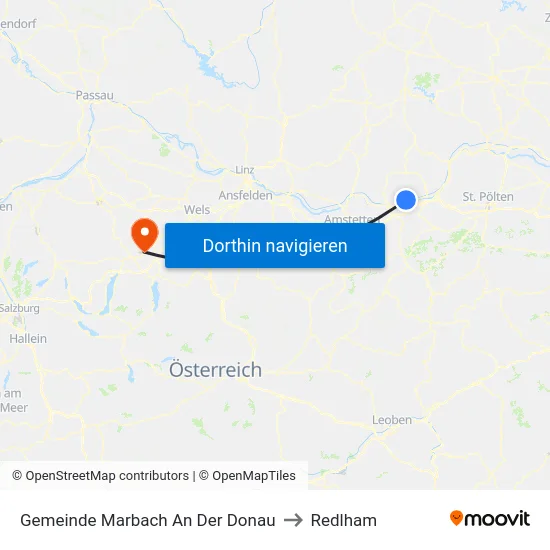 Gemeinde Marbach An Der Donau to Redlham map