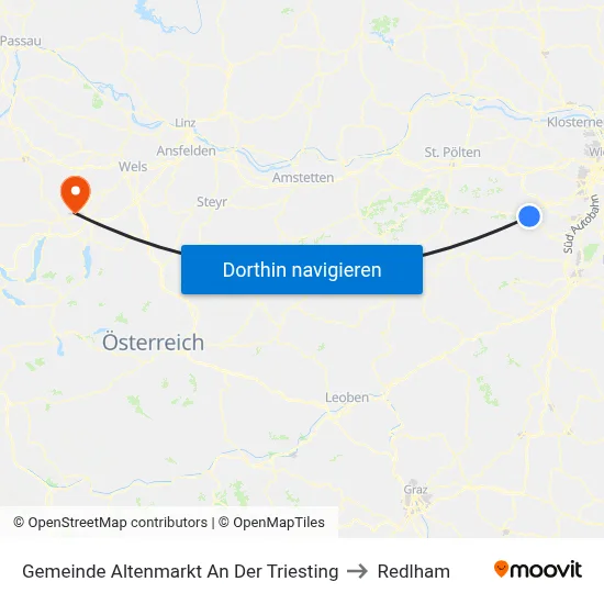 Gemeinde Altenmarkt An Der Triesting to Redlham map
