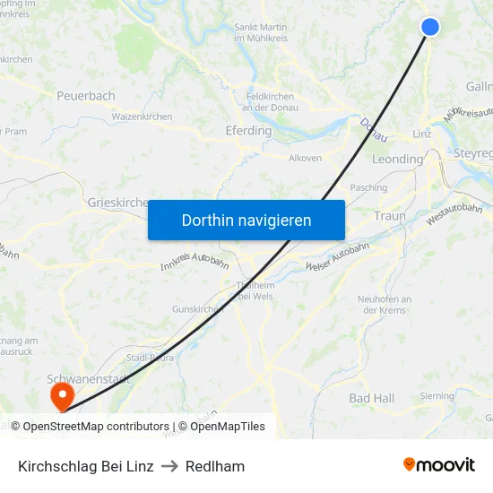 Kirchschlag Bei Linz to Redlham map
