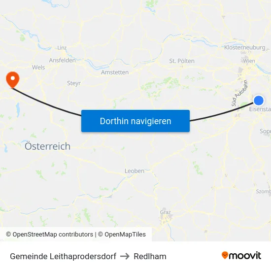 Gemeinde Leithaprodersdorf to Redlham map
