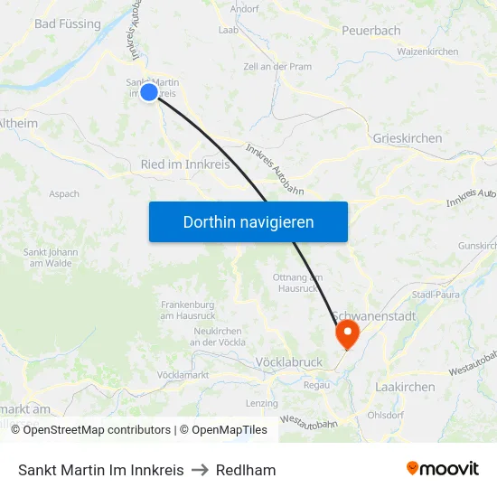 Sankt Martin Im Innkreis to Redlham map