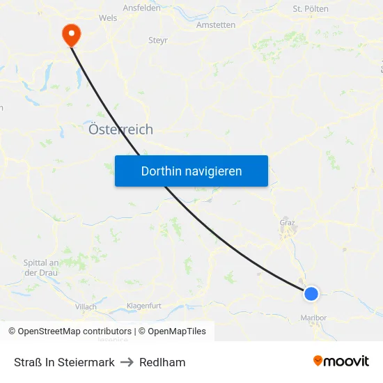 Straß In Steiermark to Redlham map
