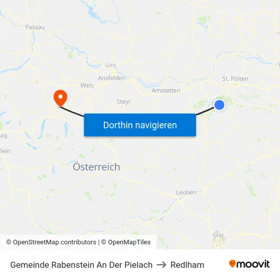 Gemeinde Rabenstein An Der Pielach to Redlham map
