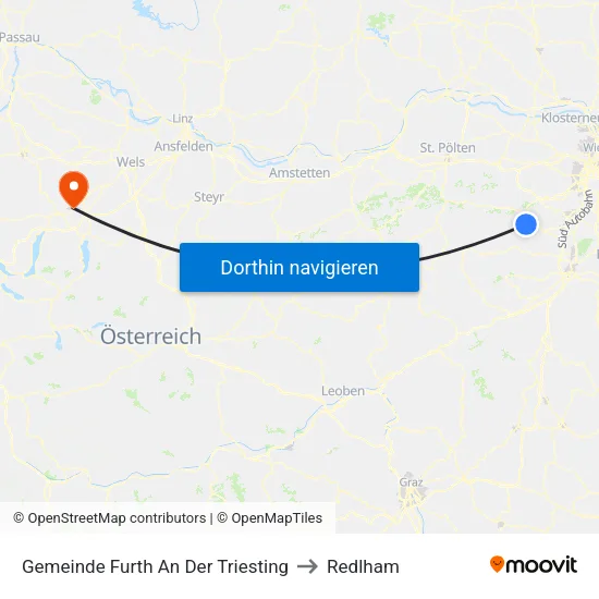 Gemeinde Furth An Der Triesting to Redlham map