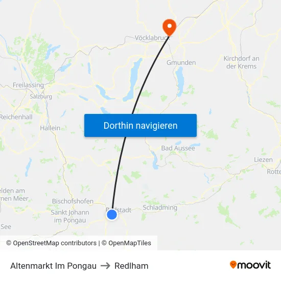 Altenmarkt Im Pongau to Redlham map